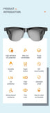 Smart Glasses Headset Wireless Headphones Bluetooth 5.0 Sunglasses Outdoor Sport Earphone Calling Music Anti-Blue Eyeglasses