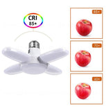 E27 LED Bulb Fan Blade Timing Lamp 220V 110V 60W Foldable Led Light Bulb Lampada For Home Ceiling Light With Remote Controller