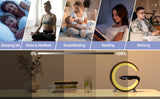 Multifunctional Wireless Charger Alarm Clock Bluetooth Speaker APP Control RGB Night Light Charging Station for Iphone Samsung