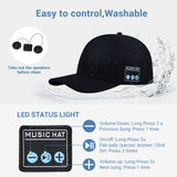 Hat with Bluetooth Speaker Adjustable Wireless Smart Speakerphone Cap for Outdoor Sport Baseball Cap with Mic Audio Music Player