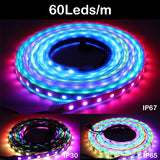 WS2811 WS2812B WS2813 WS2815 5050 RGB Smart LED Strip Individually Addressable IC 30/60/144Pixels/Leds/m Tape Light IP30/65/67