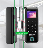 Fingerprint Door Lock For Glass Wooden Metal Door No Limited Smart Home WeChat APP Control Sliding Door Smart Keypad Gate Opener
