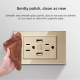American Standard Dual USB Wall Socket Smart Home Appliance Plug Adapter Type-c 3.1A Fast Charging