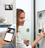 7 Inch WiFi Video Intercom for 2~12 Apartments Door Access Control System Tuya Smart APP Remote Unlock,Call and Monitor