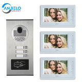 Video Intercoms Multi Apartment Door Entry Residential Intercom Rfid Doorbell Camera Electronic Doormanm 2/3/4/6/8 Units 7inch