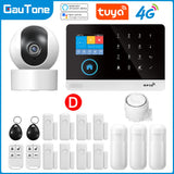 Gautone 4G Wifi Alarm System Tuya Smart 433MHz Wireless Security Home Alarm Smart Life app Control PG103