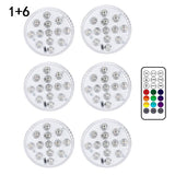USB Rechargeable Submersible Swimming Pool Light RGB Led Night Light with Suction Cup RF Control Outdoor Garden Underwater Lamp