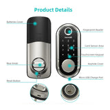 WIFI Electronic Smart Door Lock Biometric Fingerprint Locks Magnetic IC Card Remote Unlock Password Keyless Smart Home