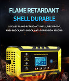 12V/24V 8A Full Automatic Battery chargers Digital LCD Display Car Battery Chargers Power Puls Repair Chargers Wet Dry Lead Acid