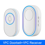 Camluxy Wireless Doorbell 39 Music LED Flash Security Alarm Outdoor IP65 Waterproof Smart Home Intelligent Door Bell Chime Kit