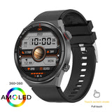 New smartwatch Men&#39;s AMOLED 390*390 HD screen forever displays time fitness bracelet waterproof stainless steel Bluetooth calls