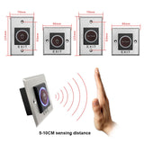 12V 24V No Touch Exit Button Release Switch Opener NO COM NC LED Light for Door Access Control System Entry Open