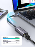 USB C Ethernet Adapter 1000/100Mbps USB Lan RJ45 Thunderbolt 3 for Laptop Macbook Samsung iPad USB Ethernet Network Card