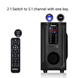 5.1 Channel Bluetooth Speaker Wooden Multimedia Home Theater Super Subwoofer Wooden Home Audio Computer Speakers Set Sound Box