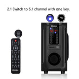 5.1 Channel Bluetooth Speaker Wooden Multimedia Home Theater Super Subwoofer Wooden Home Audio Computer Speakers Set Sound Box