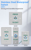 Waterproof Door Push Exit Button Gate Release Switch Opener COM NC NO LED Backlight For Door Access Control System Entry Outdoor
