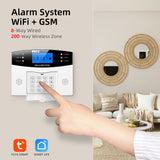 Smart Home GSM Security Alarms For Home WIFI Wireless Home Alarm For Garage Residential House Security Alarms Support Alexa