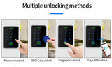 Tuya WIFI Fingerprint Access Control Kits Security Protection Waterproof Outdoor Keypad Door Opener Rfid Digital Electronic Lock