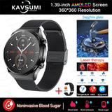 ECG+PPG Painless Non invasive Blood Glucose Smart Watch Men sangao Laser Treatment Blood Pressure Health Sports Smartwatch Men