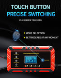 12V/24V 8A Full Automatic Battery chargers Digital LCD Display Car Battery Chargers Power Puls Repair Chargers Wet Dry Lead Acid
