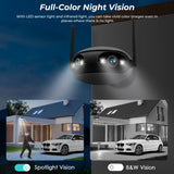 4K 8MP Dual lens Wifi IP Camera Outdoor 180° Ultra Wide View Angle Panoramic Human Detect CCTV Camera Video Surveillance