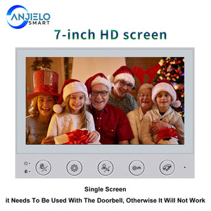 Anjielo 7Inch HD Video Intercom Camera Doorbell with Motion Detection Night Vision Security 1200tvl With DND Mode For Home