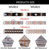 WS2811 WS2812B WS2813 WS2815 5050 RGB Smart LED Strip Individually Addressable IC 30/60/144Pixels/Leds/m Tape Light IP30/65/67