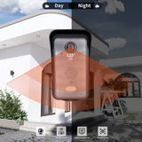 7 Inch Wireless Video Intercom in Private House Punch-Free Interphone Doorbell Video Entry Phone Intercoms for the Apartment