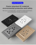 American Standard Dual USB Wall Socket Smart Home Appliance Plug Adapter Type-c 3.1A Fast Charging