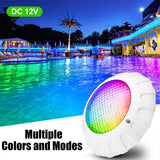AC12V 7 Pool Light RGB Submersible Light Wall Mounted LED Swimming Pool Spotlight IP68 Waterproof Lamp with Remote Controller