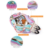 Rainbow Colorful Gym Bag Women's Handbags Travel Fitness Sports Girls Duffel Yoga Shoes Shoulder Bag Waterproof Dry Wet Pocket