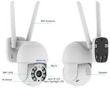 3MP WiFi Home Security Kit 10.1&quot;Monitor NVR Kit Wireless PTZ Security Camera System 2Way Audio CCTV Surveillance Cameras Set HDD