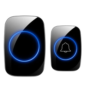 eMastiff 433mhz Wireless Doorbell Waterproof Smart Home Door Bell Chime Kit LED Flash Security Alarm Welcome House Melodies