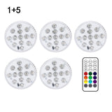 USB Rechargeable Submersible Swimming Pool Light RGB Led Night Light with Suction Cup RF Control Outdoor Garden Underwater Lamp