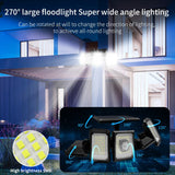 5 Heads 300 LED Solar Lights Outdoor Motion Sensor Waterproof Wide-angle Illumination Foco Solar LED Garden Street Wall Lamp