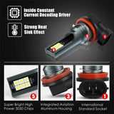 2Pcs Auto Leds Light H8 H11 Led HB4 9006 HB3 9005 High Quality Fog Lights Bulb 3030SMD 6000K White Car Driving Running Lamp 12V