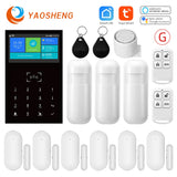 Smart Home Alarm System Wireless Home Alarm Support Alexa &amp; Google Home With Temperature Humidity Display Security Alarms