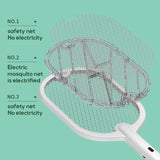 3 In 1 Electric Mosquito Swatter Mosquito Killer Lamp Killer Insect Killer 3000V Type-C Rechargeable Mosquito Killer Fly Killer