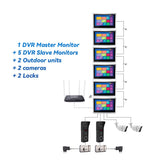 DVR 10 inch Video  Intercoms Tuya 1080P Doorbell  Apartment Access Control System WiFi Video Intercom System Home Quarter screen