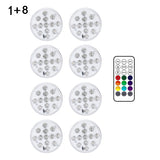 USB Rechargeable Submersible Swimming Pool Light RGB Led Night Light with Suction Cup RF Control Outdoor Garden Underwater Lamp