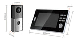 HD1080P 7 Inch Wireless Doorbell Video Intercom 140° Wide Angle Camera Door 2.4Ghz Wiring Free Apartment Home Security System