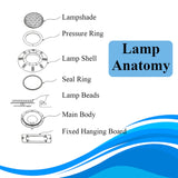 48W IP68 Waterproof LED Swimming Pool Lights Wall-Mounted Underwater Light AC12V Color Changing RGB Lamp with Remote Control