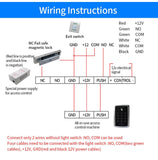 Waterproof Door Push Exit Button Gate Release Switch Opener COM NC NO LED Backlight For Door Access Control System Entry Outdoor