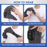 Electric Shoulder Massager Heating Vibration Massage Support Belt Knee Arthritis Pain Relief Thermal Physiotherapy Brace
