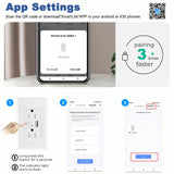 Wifi Smart Wall Outlet with USB Charger Double US Plug Switch Tuya Smart APP Remote Control Socket Work with Alexa Google Home