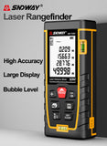 SNDWAY Laser Range Finder Laser Rangefinder Laser Distance Meter Digital Measuring Device Tool Electronic Tape Laser Trena TG MT