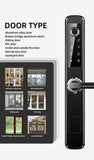 Double sides Euro 85mm mortise Waterproof Fingerprint tuya wifi card Pincode Smart digtial Door Lock for Aluminum/Sliding Door