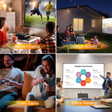 V50 Portable 5G WIFI Projector Mini Smart Real 1080P Full HD Movie Proyector 200'' Large Screen LED Bluetooth Projectors