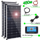 1600w 1000w 600w 450w 300w solar panels 12v battery charger kit photovoltaic panel system for balcony home car boat camper roof