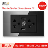 American Standard Dual USB Wall Socket Smart Home Appliance Plug Adapter Type-c 3.1A Fast Charging